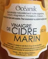 Sucre et nutriments contenus dans Oceanik