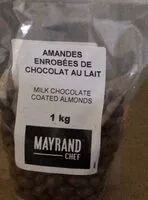 Quantité de sucre dans Amandes enrobées de chocolat au lait