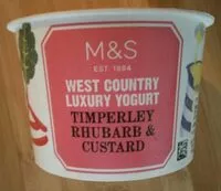 चीनी की मात्रा West country luxury yogurt Rhubarb Custard