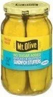 Suhkru kogus sees Sandwich stuffers bread butter pickles