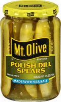 Количество сахара в Polish dill spears
