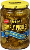 Количество сахара в Simply Pickles, Bread & Butter Chips