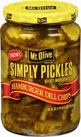 Количество сахара в Mt olive simply pickles hamburger dill chips