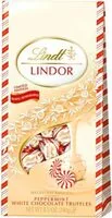 Suhkru kogus sees Lindor peppermint white chocolate truffles