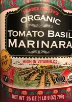 Quantité de sucre dans Tomato Basil Marinara sauce