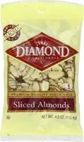 Cantidad de azúcar en Diamond sliced almonds