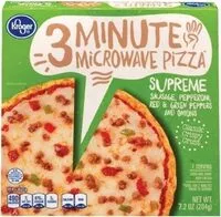 Zuckermenge drin Minute microwave supreme pizza