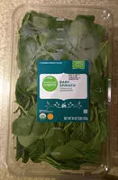Quantité de sucre dans Simple truth organic, baby spinach