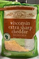 Cantidad de azúcar en Wisconsin extra sharp cheddar shredded cheese