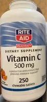 入っている砂糖の量 Vitamin C 500 mg