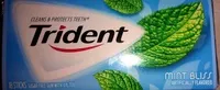 Suhkru kogus sees Trident gum mint bliss 1x18 pc