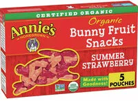 Suhkru kogus sees Organic bunny fruit snacks Summer Strawberry