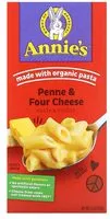 Suhkru kogus sees Four Cheese Mini Penne Pasta with a Blend of Four Cheeses Macaroni & Cheese. Made with Organic Pasta