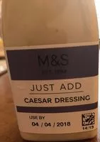 Jumlah gula yang masuk Caesar Dressing
