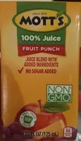 चीनी की मात्रा 100% juice fruit punch