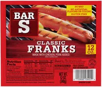 चीनी की मात्रा Franks made with chicken, pork added