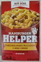 Количество сахара в Cheeseburger macaroni meal