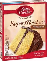 Sucre et nutriments contenus dans Betty crocker