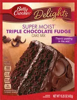 Amount of sugar in General mills triple chocolate cake mix