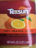 Sugar and nutrients in Texsun