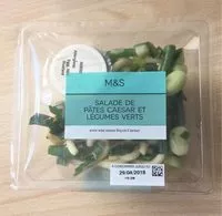 Cantidad de azúcar en Salade de pâtes caesar et légumes verts