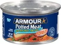 Zuckermenge drin Armour potted meat