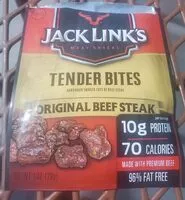 Quantité de sucre dans Tender bites original beef steaks