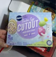 Cantidad de azúcar en Easter egg cutout sugar cookie dough
