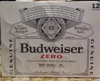 Suhkru kogus sees Budweiser Zero