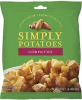 Количество сахара в Diced potatoes