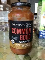 Suhkru kogus sees Newman's own, organic pasta sauce, roasted garlic