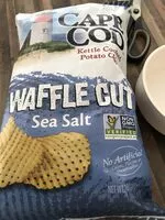 चीनी की मात्रा Cape cod, waffle cut potato chips, sea salt, sea salt