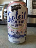 चीनी की मात्रा Grapefruit flavored caffeinated sparkling water