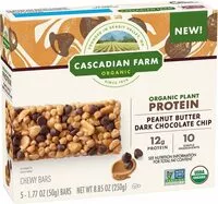 चीनी की मात्रा Organic peanut butter chocolate chip protein bars