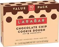 चीनी की मात्रा Larabar gluten free bar chocolate chip cookie
