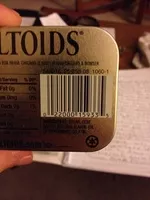 Sokerin määrä sisällä Altoids