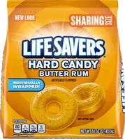 चीनी की मात्रा Life savers butter rum hard candy