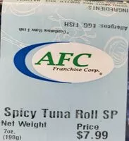 चीनी और पोषक तत्व Afc franchise corp