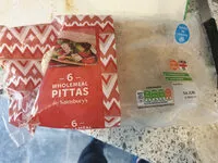 Suhkru kogus sees 6 Wholemeal Pittas