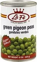 Sokerin määrä sisällä Green Pigeon Peas