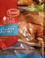 Jumlah gula yang masuk All natural frozen chicken breast patties