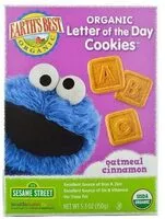 含糖量 Earth's best, organic letter of the day cookies, oatmeal cinnamon