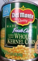 入っている砂糖の量 Whole kernel corn