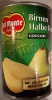 Sokerin määrä sisällä Birnen halbe Frucht