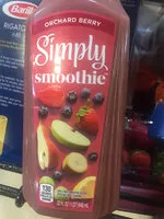 中的糖分和营养成分 Simply smoothie