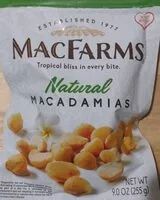 Quantité de sucre dans Macadamia Nuts