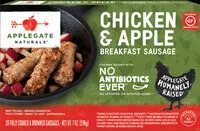 Sokerin määrä sisällä Chicken & apple breakfast sausage, chicken & apple