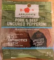 入っている砂糖の量 Pork & Beef Uncured Pepperoni