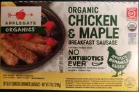 Sokerin määrä sisällä Organic chicken & maple breakfast sausage, chicken & maple