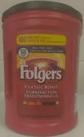 Sucre et nutriments contenus dans Folgers